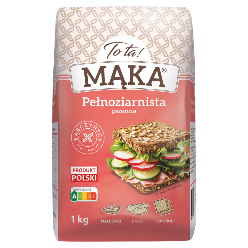 Mąka pszenna pełnoziarnista 1kg To ta Mąka
