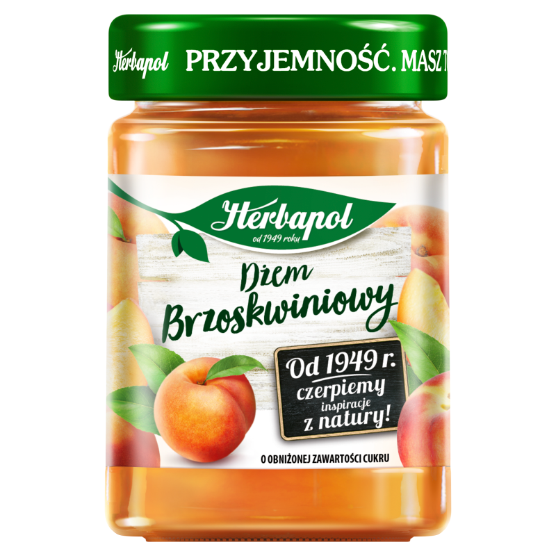Herbapol Herbapol Dżem brzoskwiniowy o obniżonej zawartości cukru 280 g