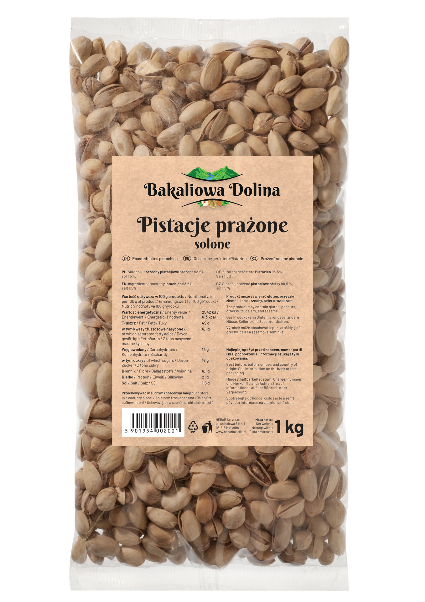 PISTACJE 1KG HEBAR