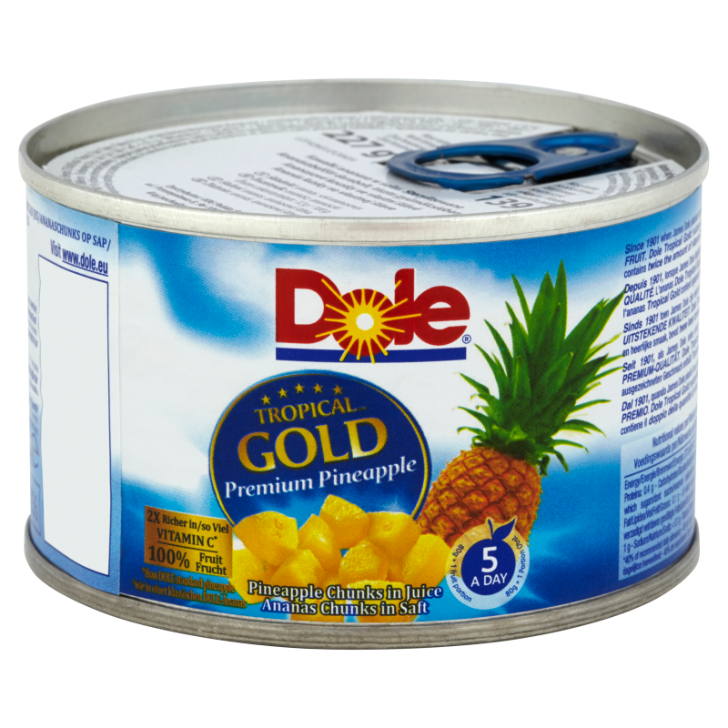 Kawałki ananasa w soku ananasowym Dole 227g