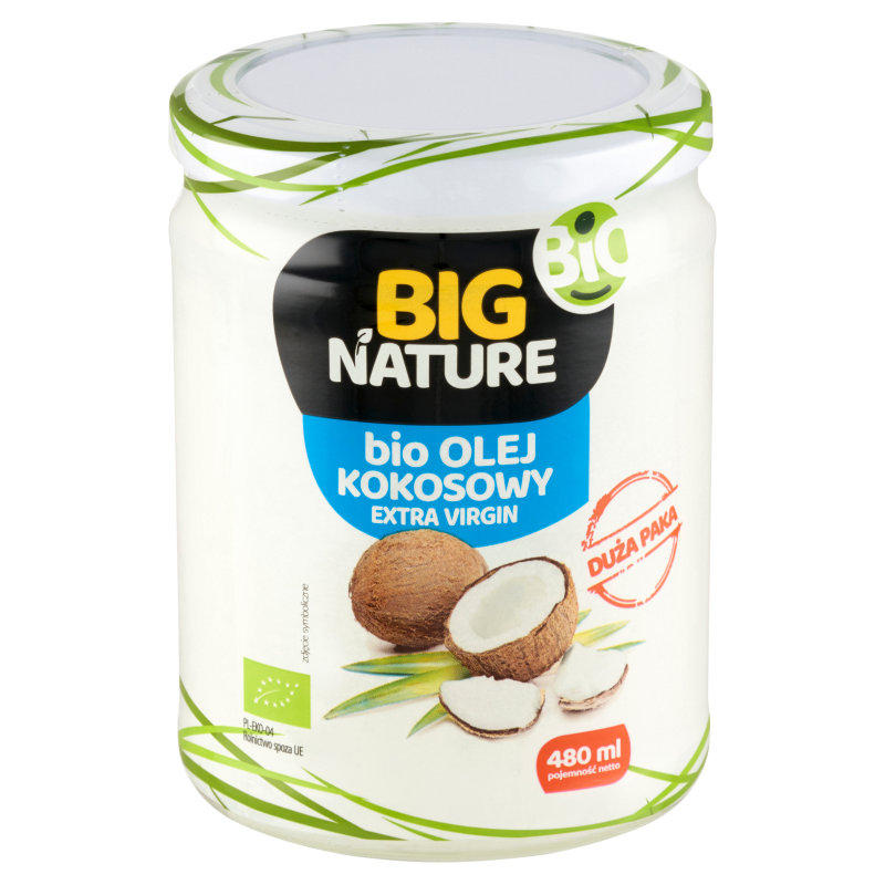 BIG NATURE Olej kokosowy extra virgin BIO 480ml - BIG NATURE 5903293144107