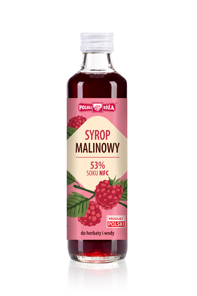 Polska Róża Syrop Malinowy 315ml - PLRSYRMALI315