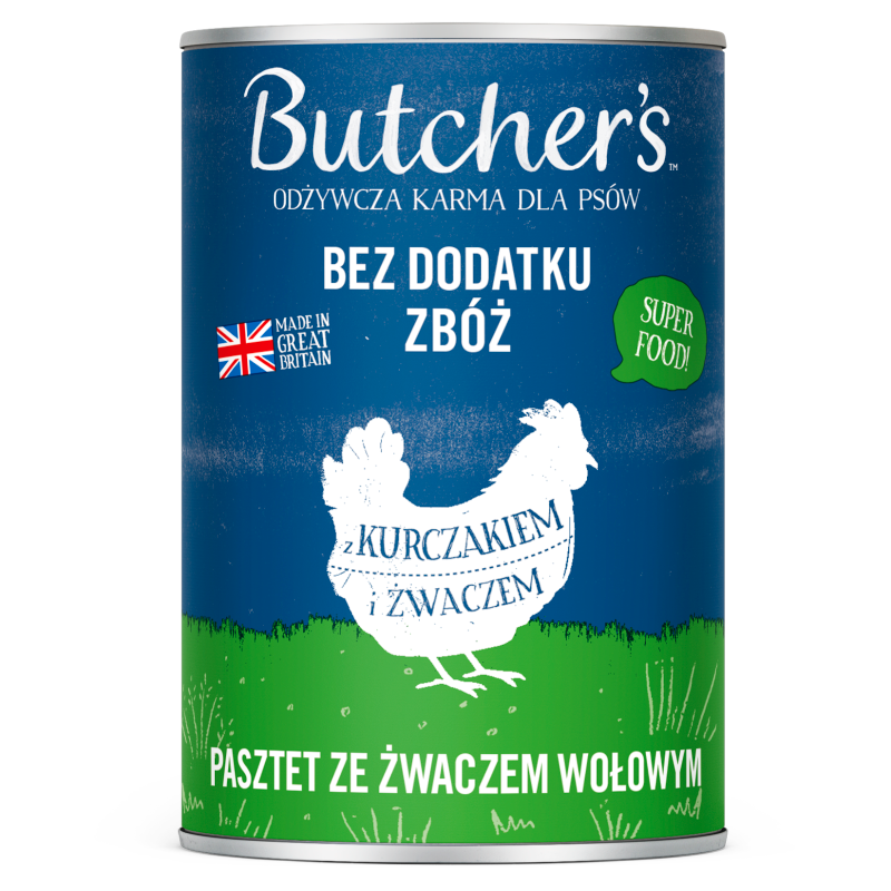 Butcher's Karma dla psa pasztet z kurczakiem i żwaczem 400 g