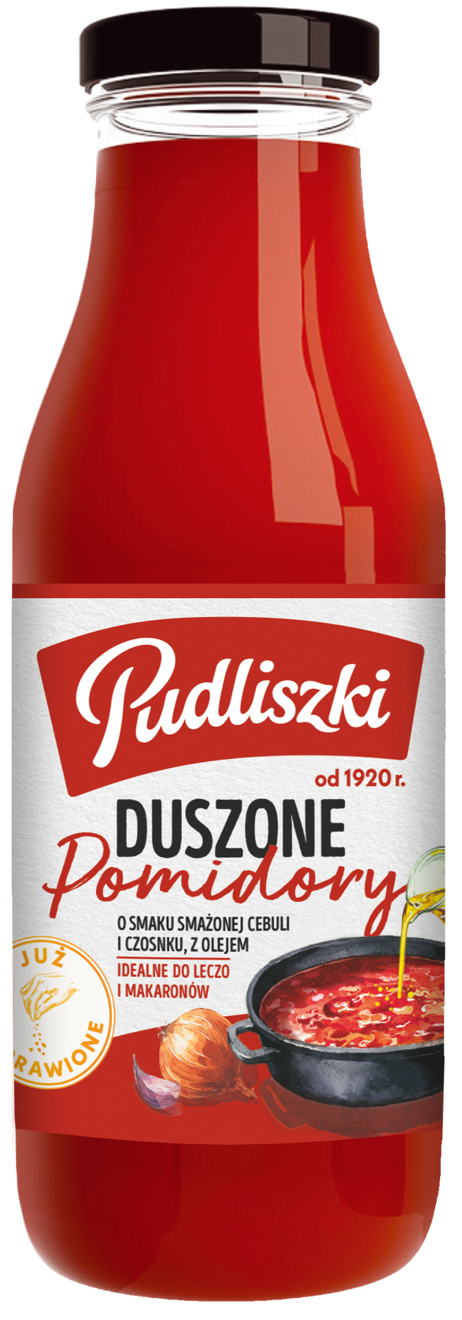 Pudliszki Tomato Frito - przecierowy sos pomidorowy 500g z dodatkiem oleju przesmażonego z cebulą i czosnkiem