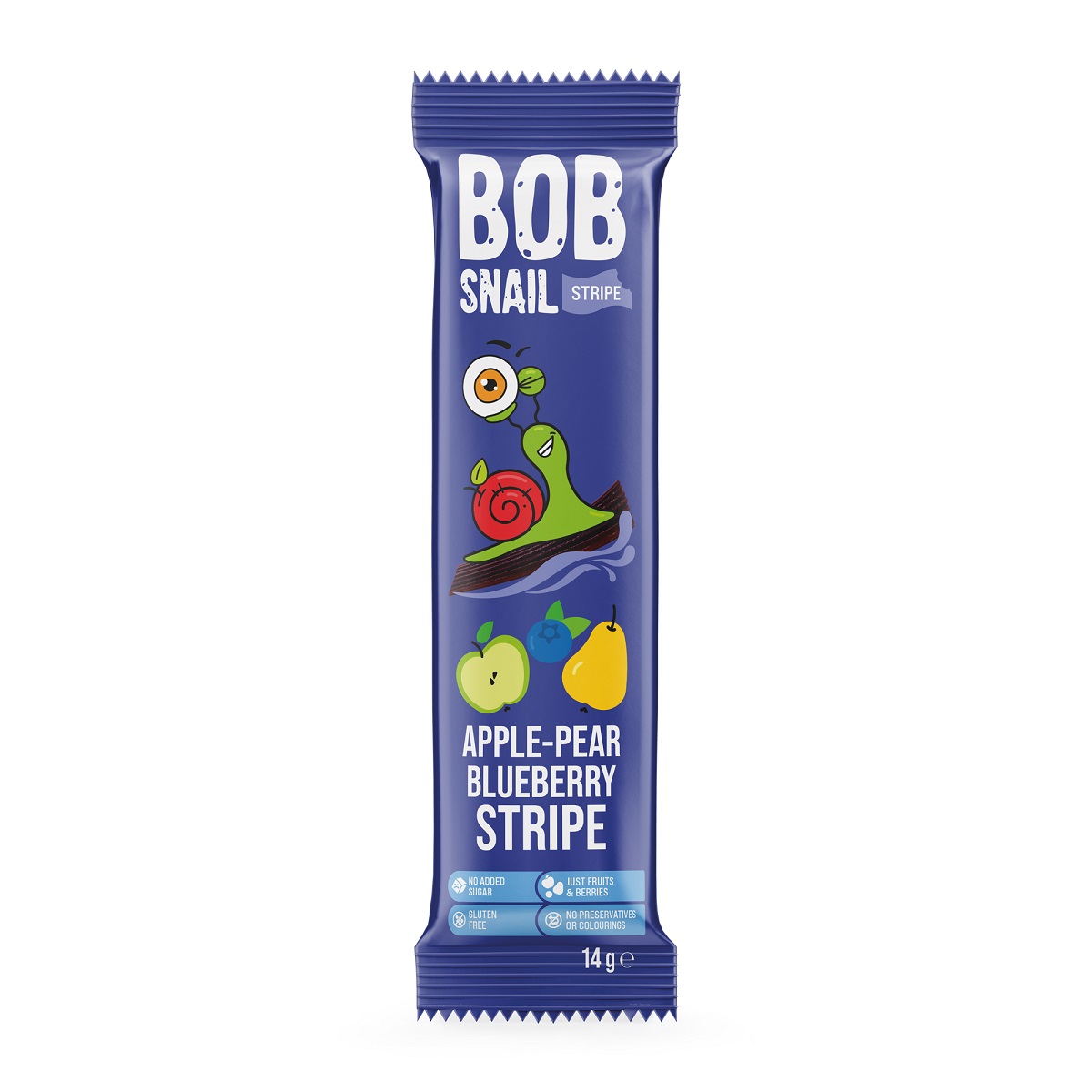 ECO-SNACK Bob Snail Jabłko-Gruszka-Borówka 14g - Eco-Snack