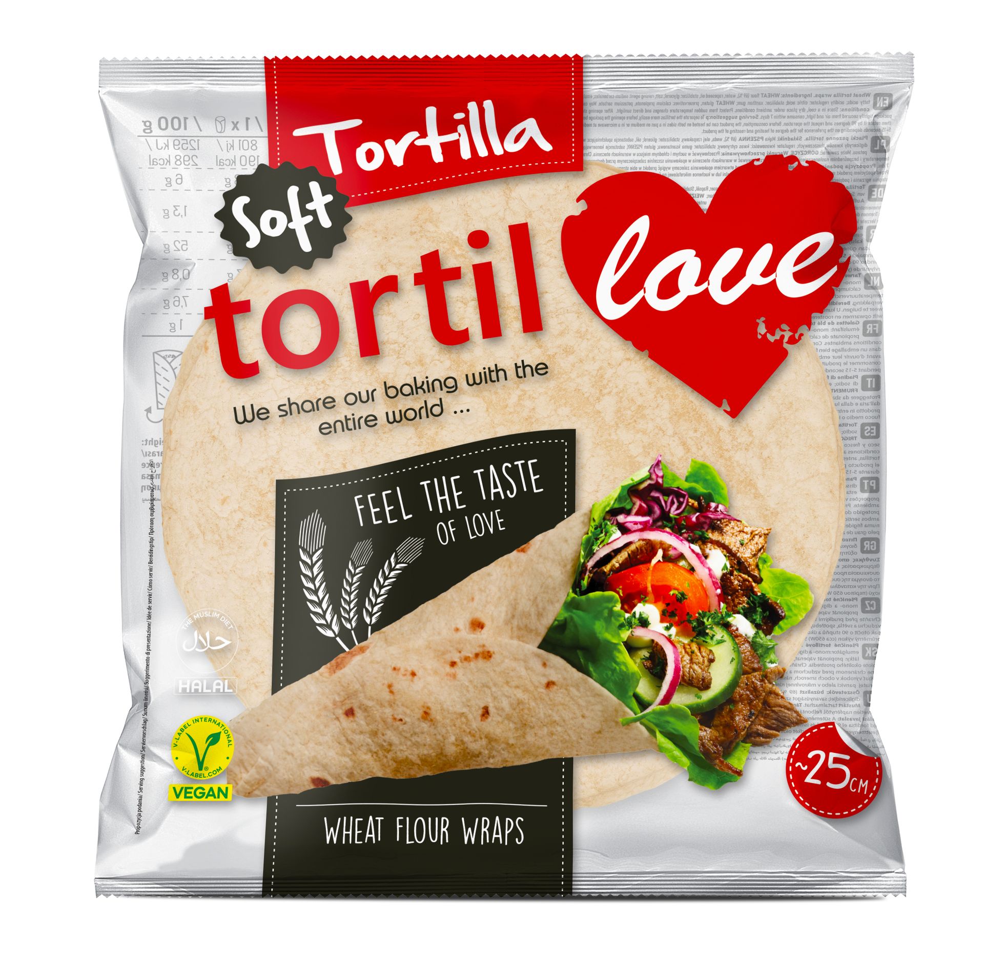 TORTILOVE Tortilla pszenna - 25 cm (4 szt.)