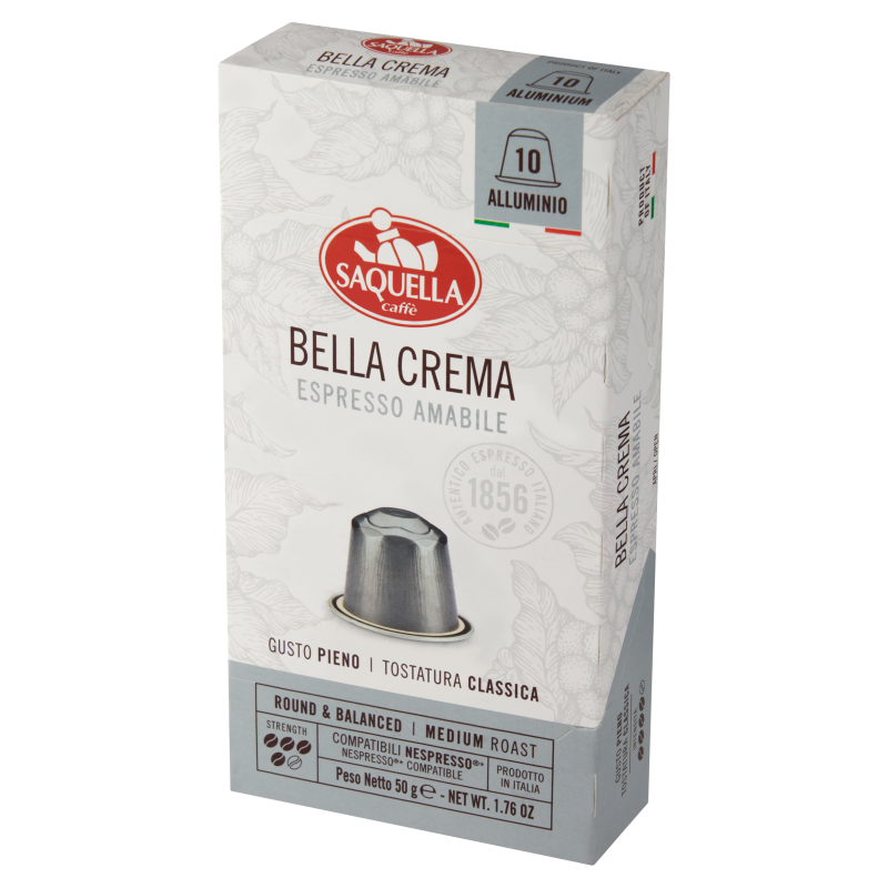 Włoska kawa w kapsułkach do Nespresso Saquella Bella Crema 70+30