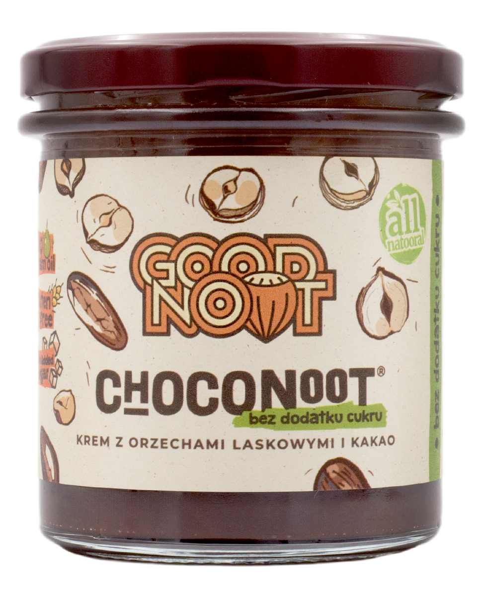 Good Noot Krem z orzechów laskowych i kakao bez dodatku cukru 330 g