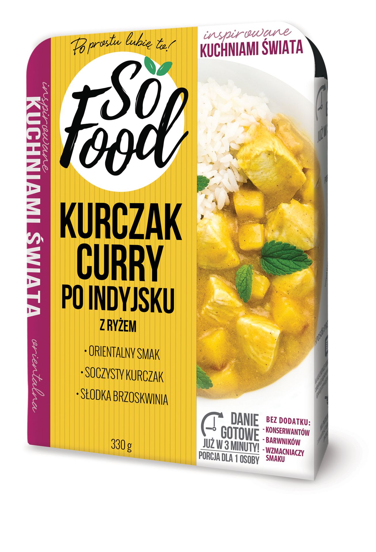 So Food Kurczak curry po indysjku z ryżem 330 g