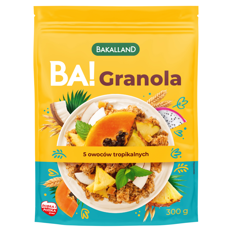 Bakalland BA! Granola 5 owoców tropikalnych 300 g