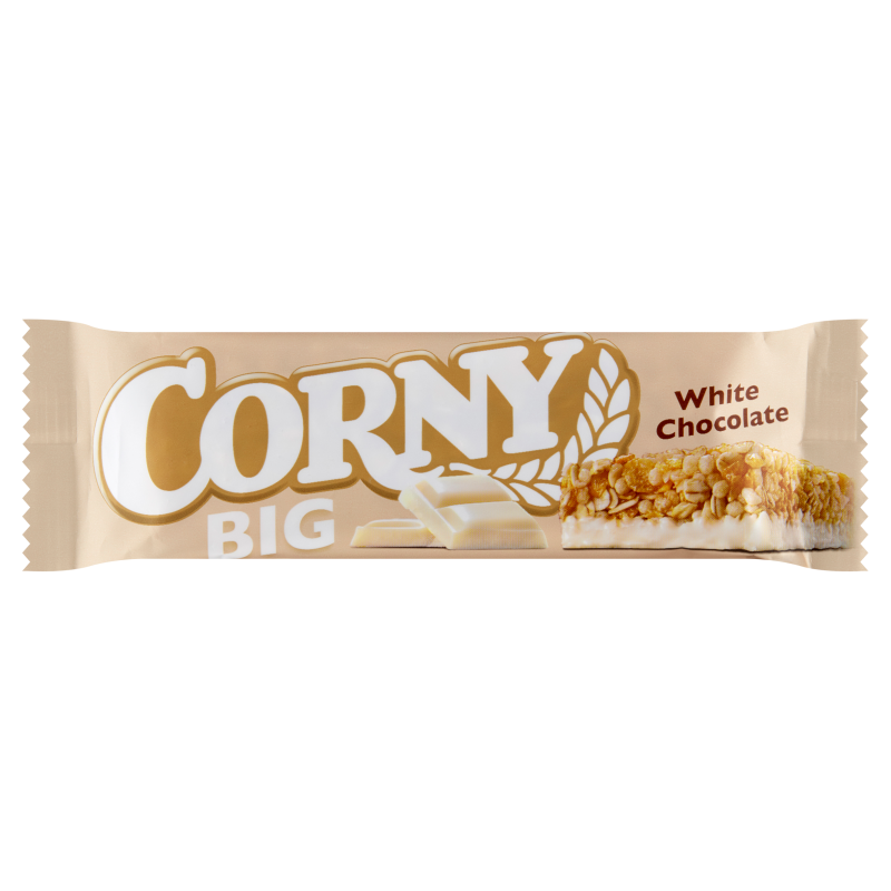 CORNY Baton Zbożowy Biała Czekolada 40g