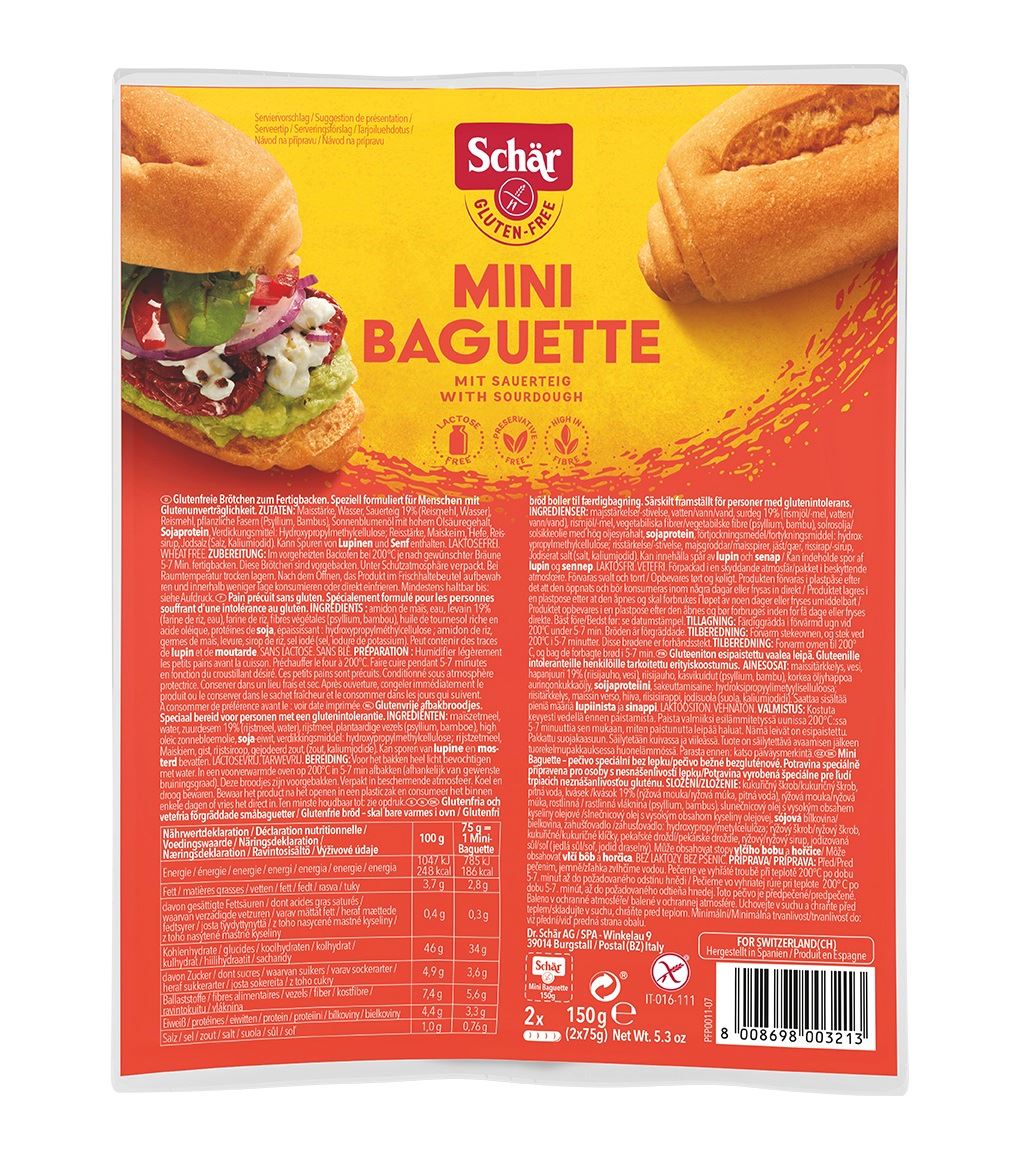 Schär Mini baguette - Mini bagietki do zapiekania 150g