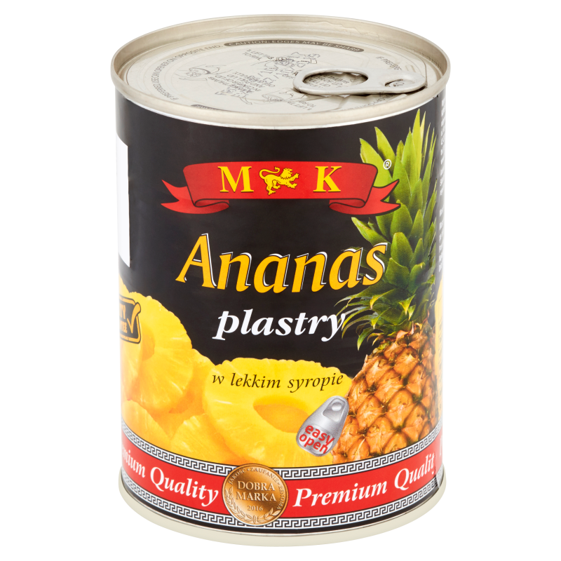 M&K Ananas plastry w lekkim syropie 565 g