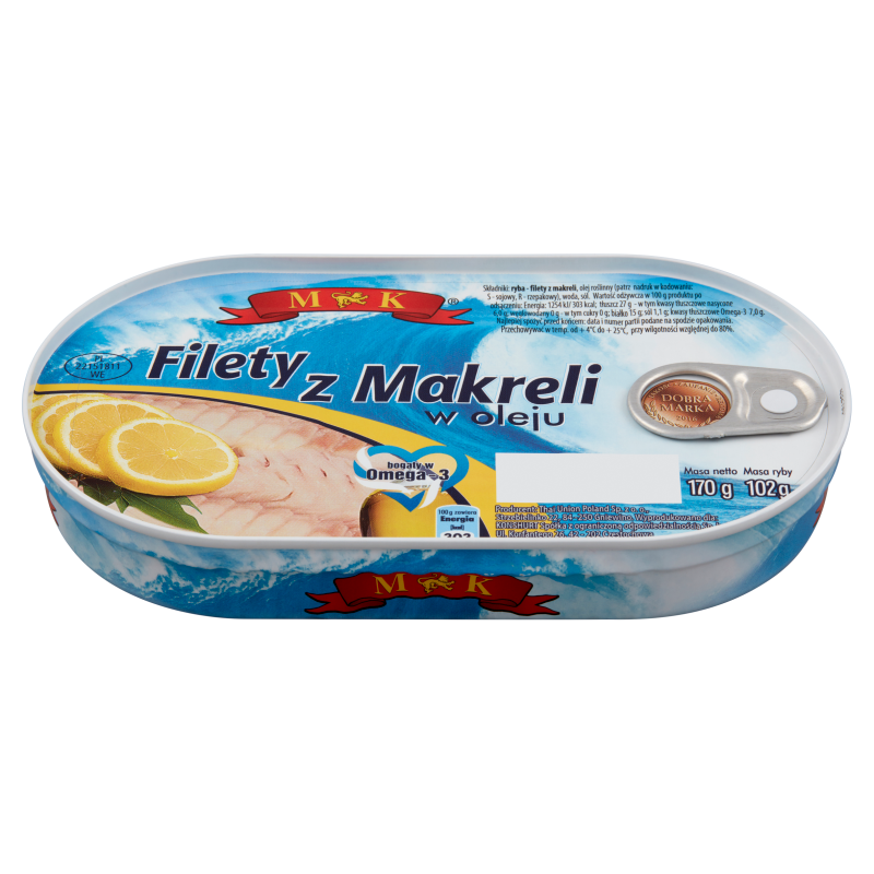 MK MK Filety z makreli w oleju 170 g SPAR-5904947609584