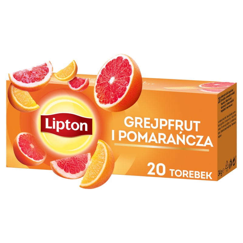 Lipton Herbata owocowa o smaku grejpfruta i pomarańczy 20 torebek