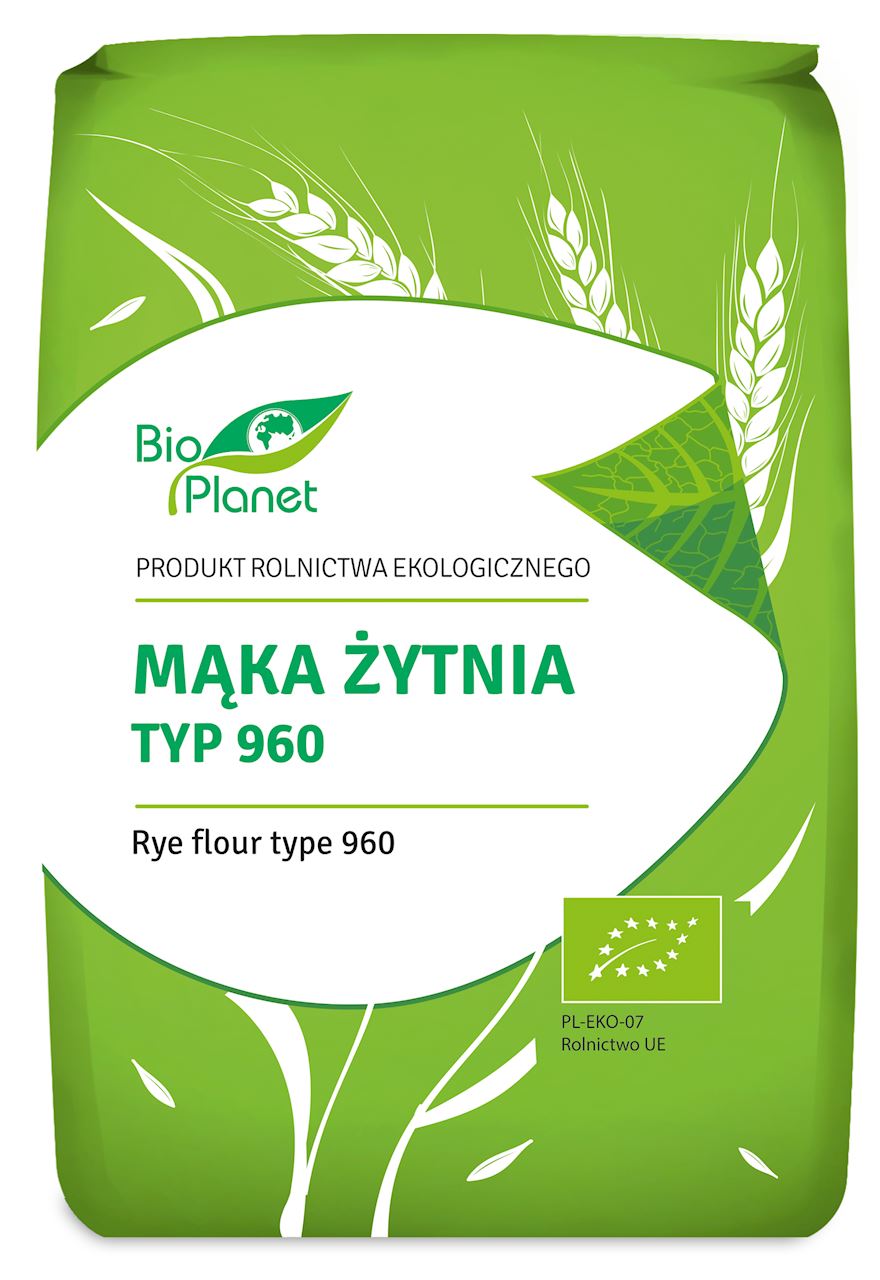 BIO Planet SERIA MĄKI I SKROBIE mąka żytnia typ 960 bio 1 kg