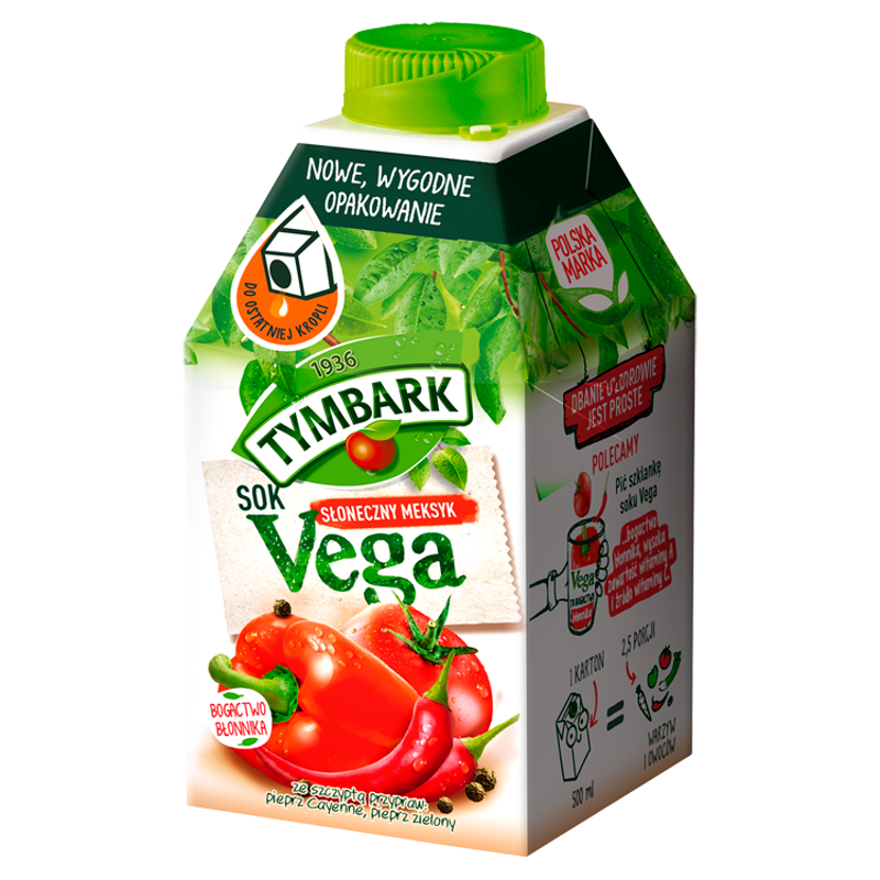 Tymbark Sok z warzyw i owoców Vega Słoneczny Meksyk 500 ml