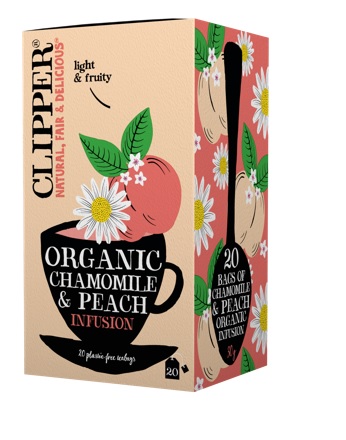 Clipper Herbatka rumiankowa o smaku brzoskwiniowym 30 g