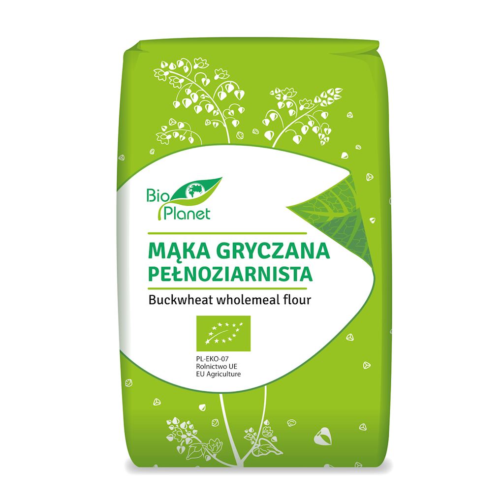 Bio Planet MĄKA GRYCZANA PEŁNOZIARNISTA BIO 500 g -