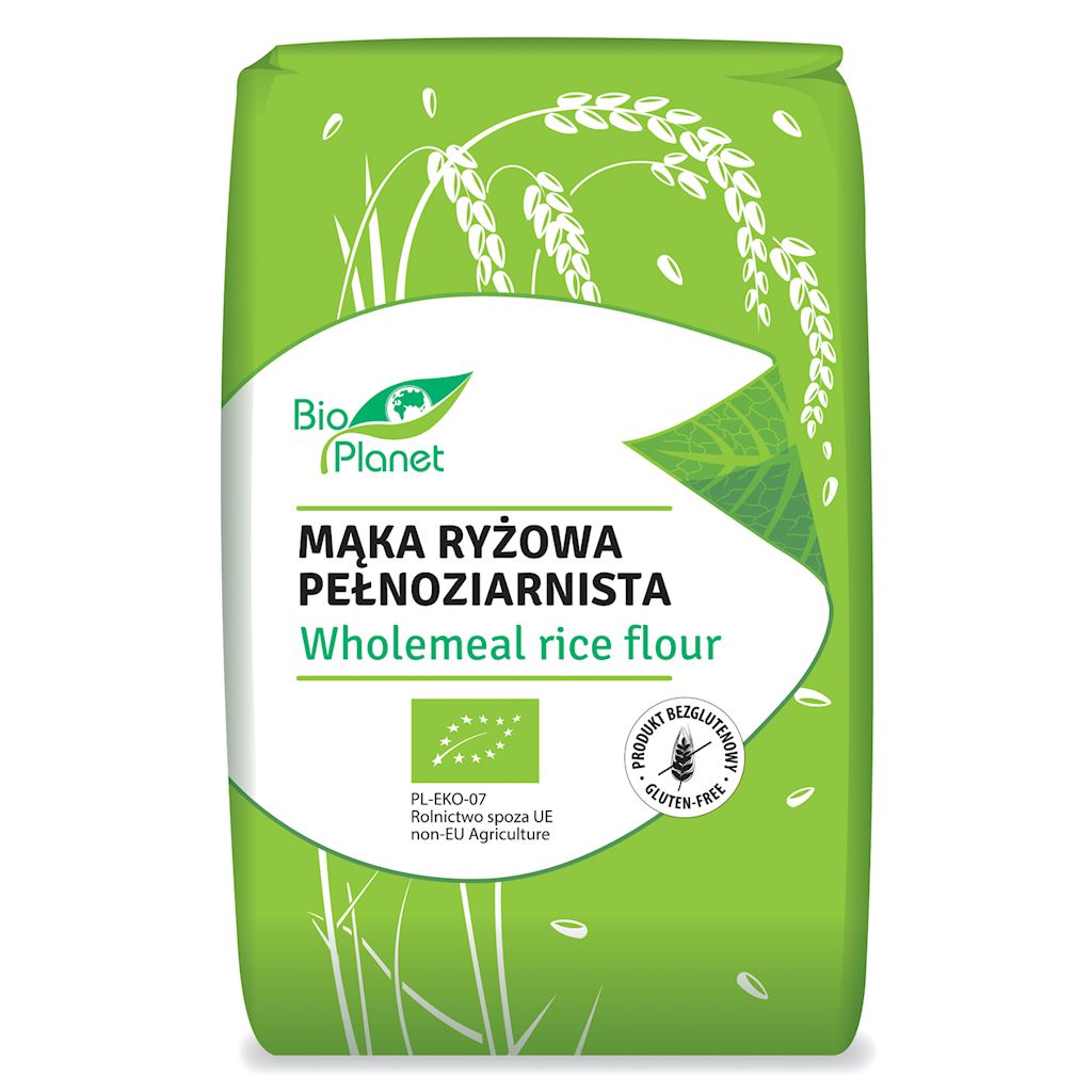 Bio Planet MĄKA RYŻOWA PEŁNOZIARNISTA BIO 500 g