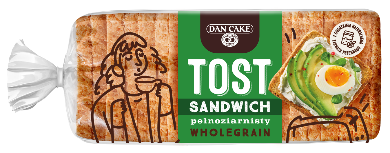 Tost pełnoziarnisty Dan Cake 750 g