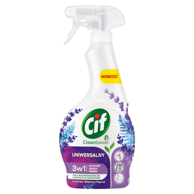 CIF Płyn do czyszczenia uniwersalny w sprayu 3w1 Lawenda 500ml