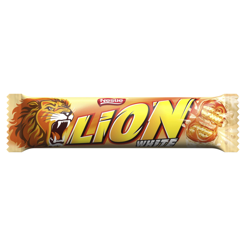 Lion Baton w białej polewie 42 g