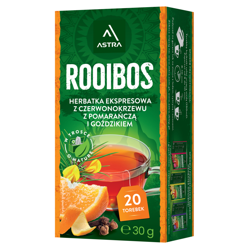 ASTRA ROOIBOS z pomarańczą i goździkiem 20 torebek