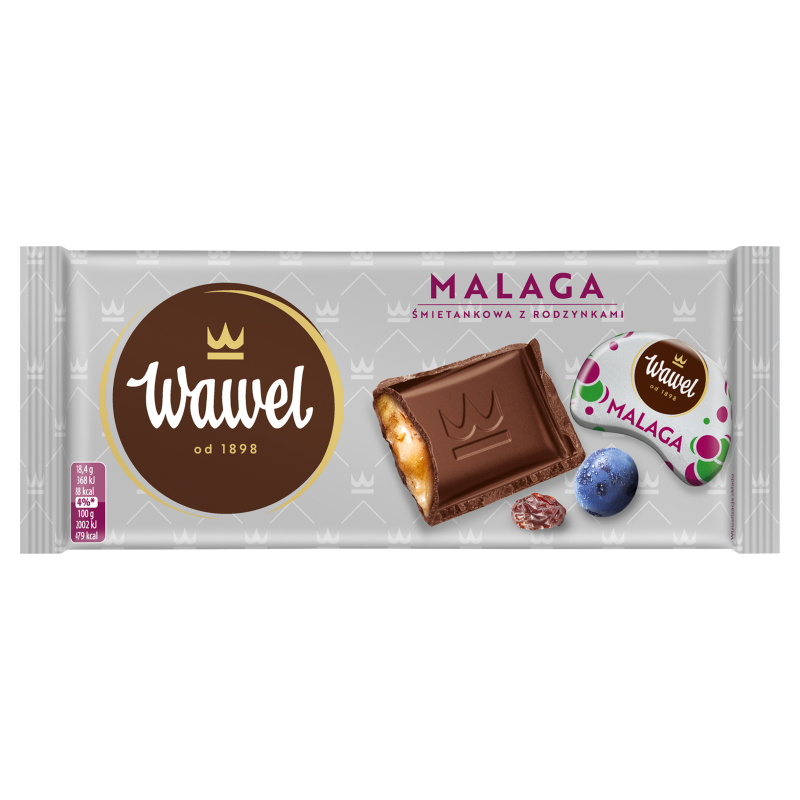 Czekolada nadziewana Malaga Wawel 92g
