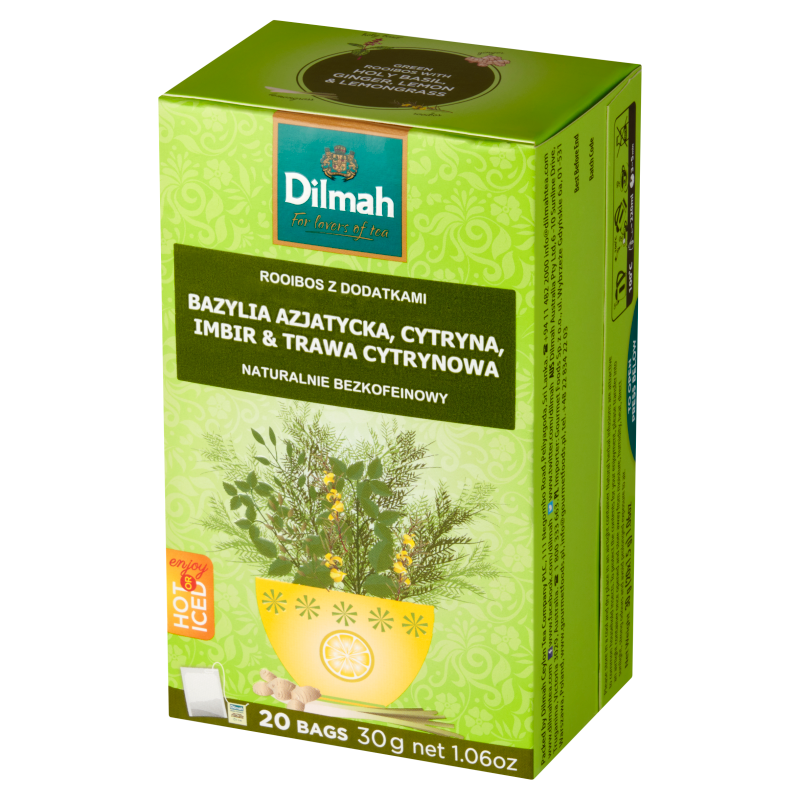 Dilmah Napar Bazylia Cytryna Imbir & Trawa ex20 DI.NA.BAZ.CYT.IM.E20