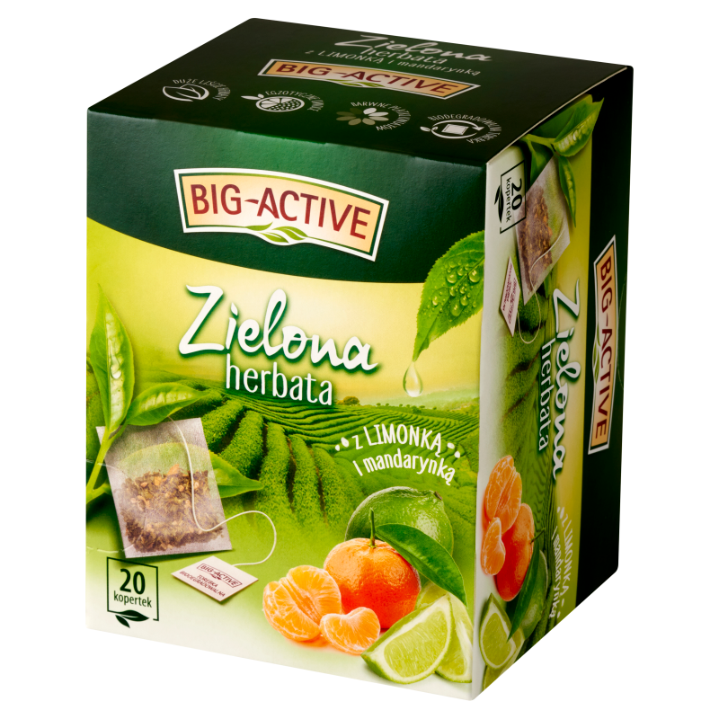 Herbata Big-Active Mandarynka-Limonka Zielona 20 Kopert/30G