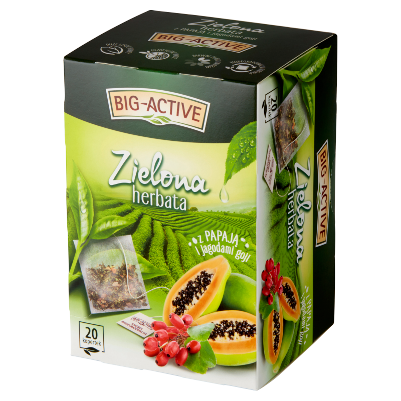 Big-Active - Herbata zielona z papają i jagodami goji (20tb x 1,7g)