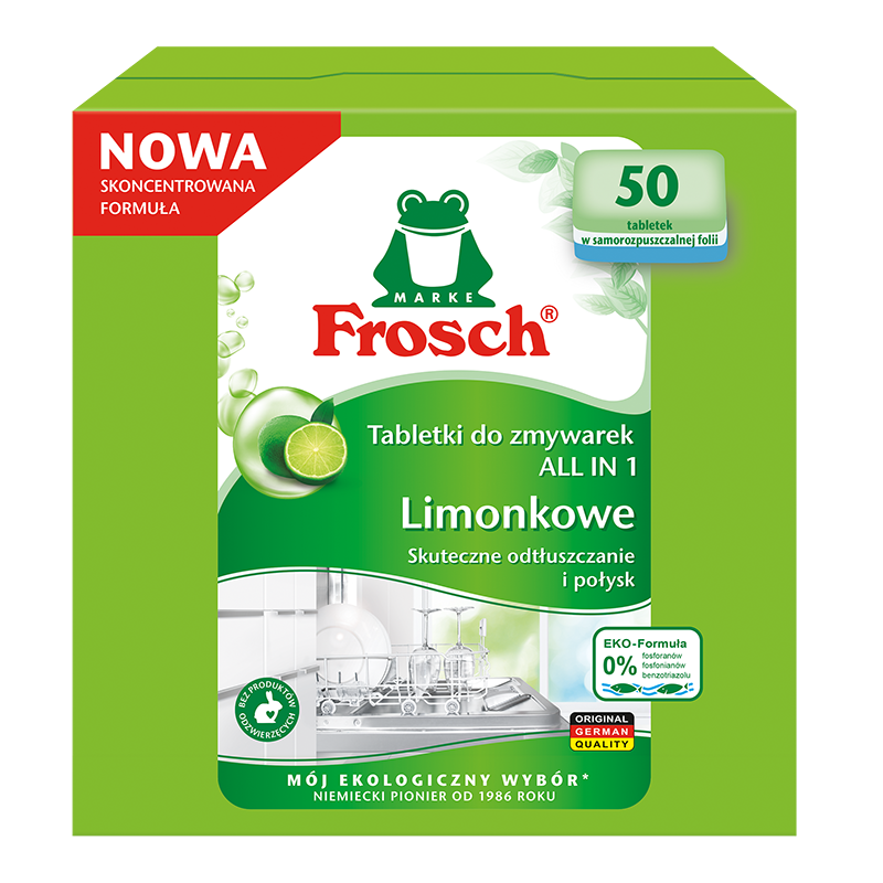 FROSCH Tabletki do zmywarki Limonka 50 szt.