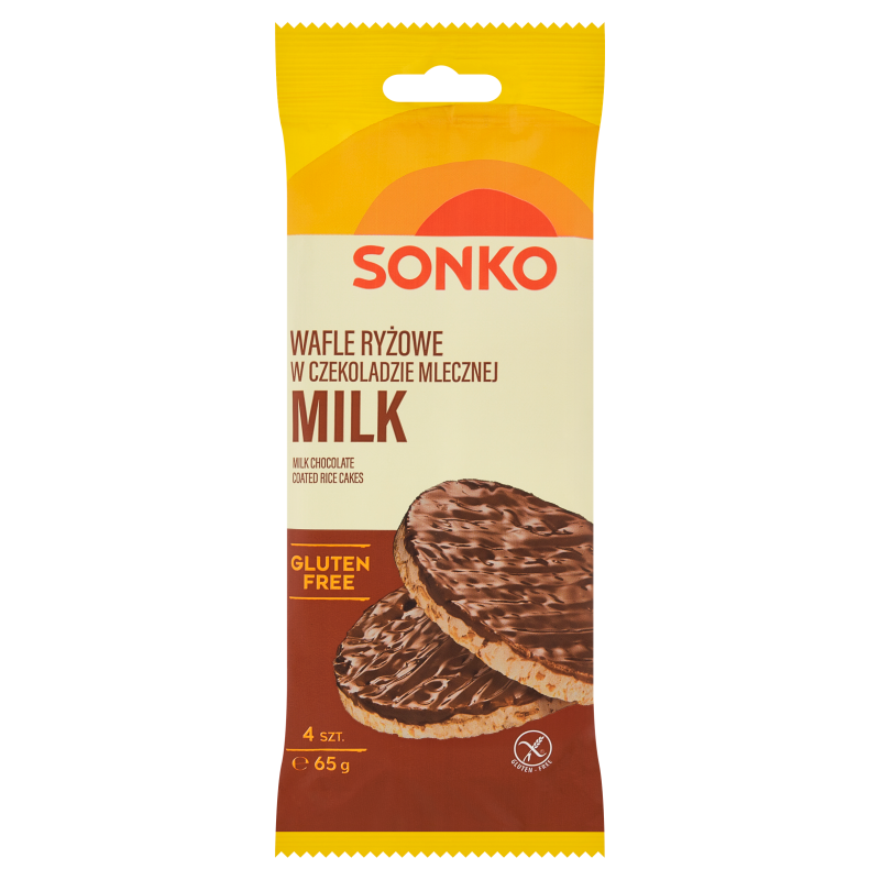 Sonko Wafle ryżowe w czekoladzie mlecznej 65 g