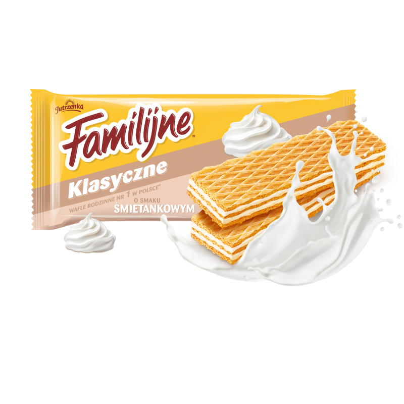 Jutrzenka Wafle Familijne o smaku śmietankowym 180 g