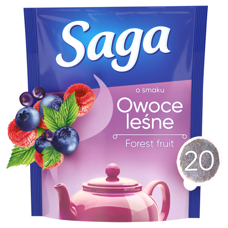 Saga Herbatka owocowa o smaku owoce leśne 34 g (20 torebek)
