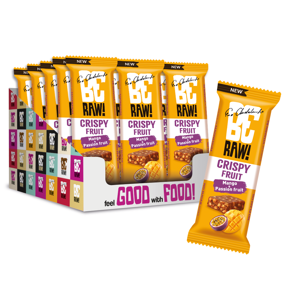 Baton proteinowy BERAW Crispy Fruit Mango-marakuja (15 x 40 g)