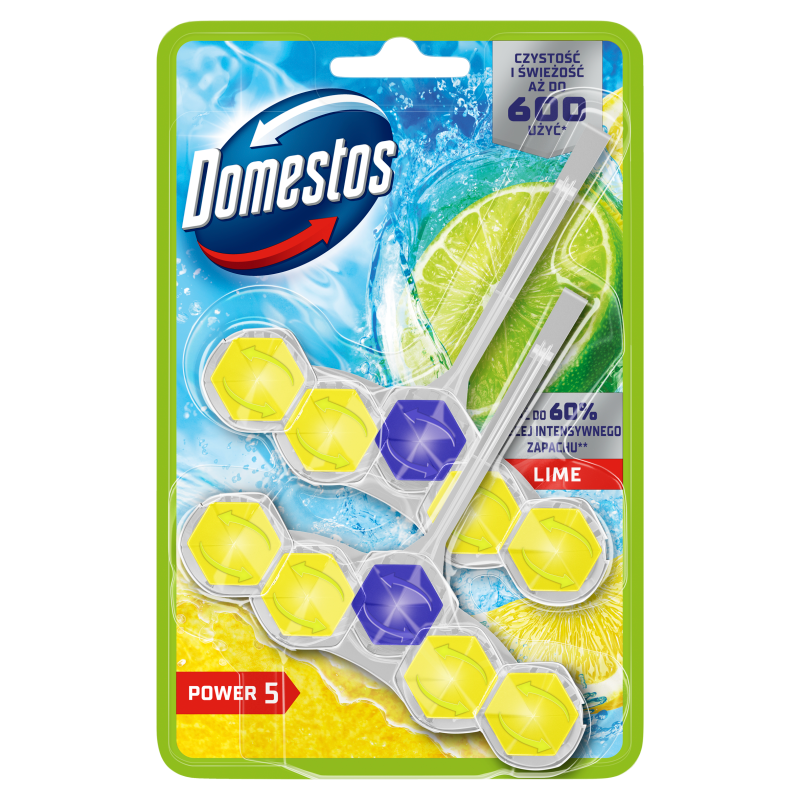 DOMESTOS Zawieszka do WC Lime 2x50g