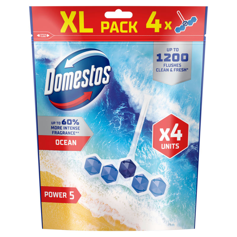 DOMESTOS Zawieszka do WC Ocean 4x50g