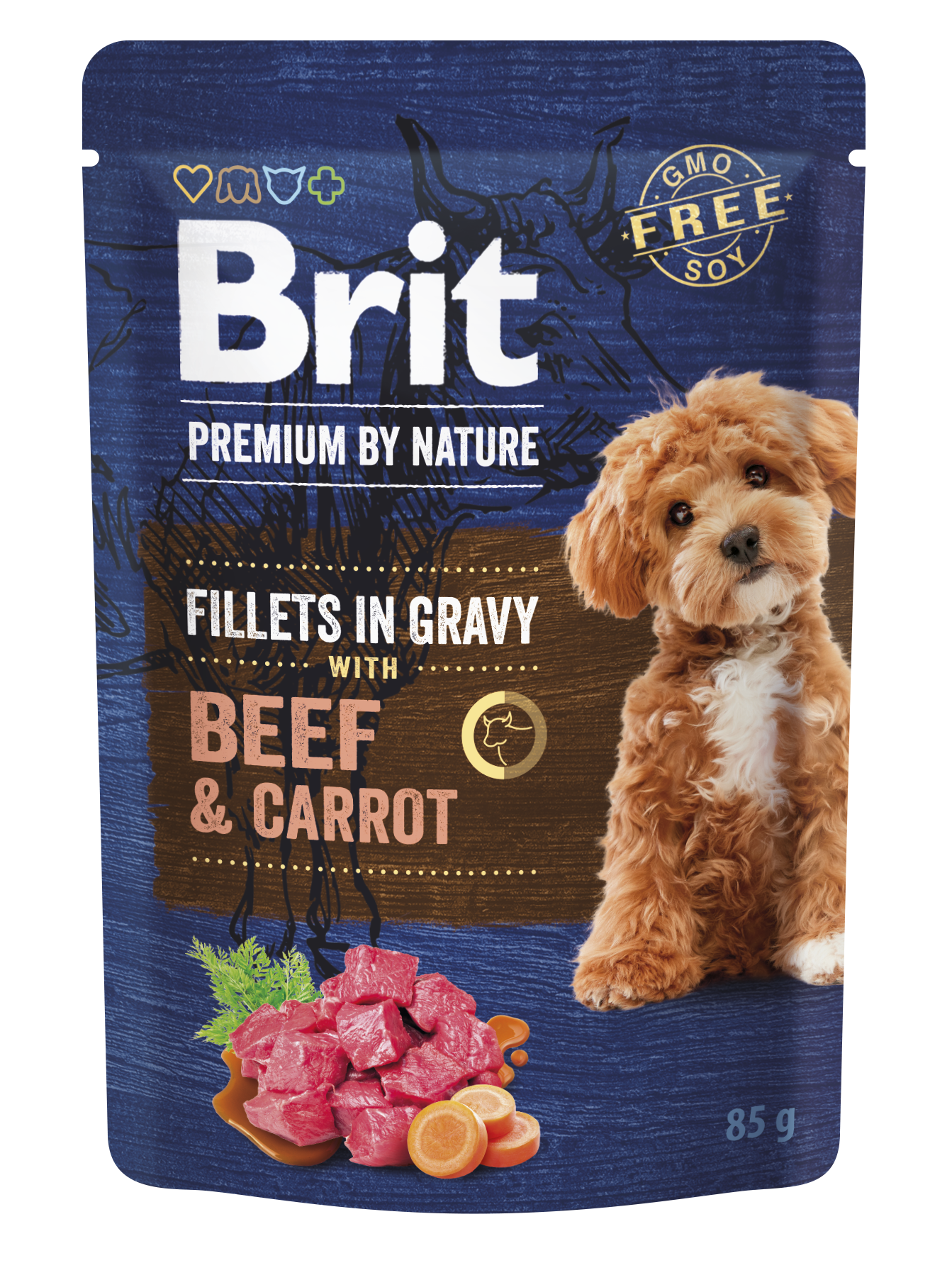 BRIT Premium By Nature Mokry pokarm dla dorosłych psów w saszetce - wołowina z marchewką