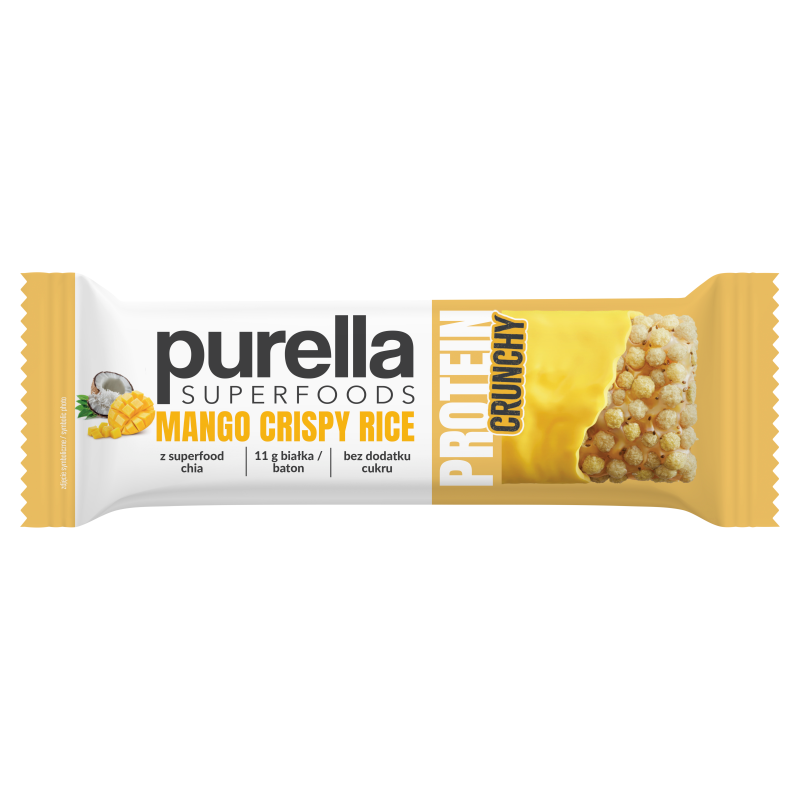 Superfoods baton proteinowy mango crispy rice - słodycze lub przekąska