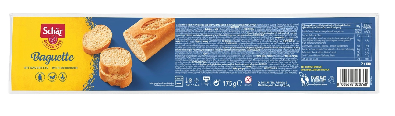 Schar Baguette French - Bułka Bagietka bezglutenowa 175g - Schär