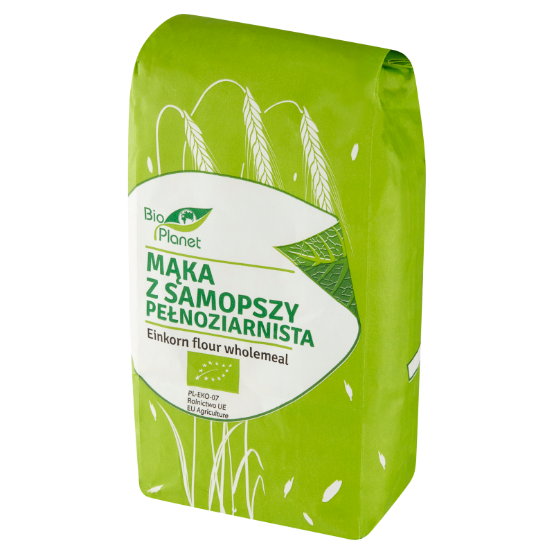 Bio Planet seria MĄKI I SKROBIE MĄKA Z SAMOPSZY PEŁNOZIARNISTA BIO 500 g -