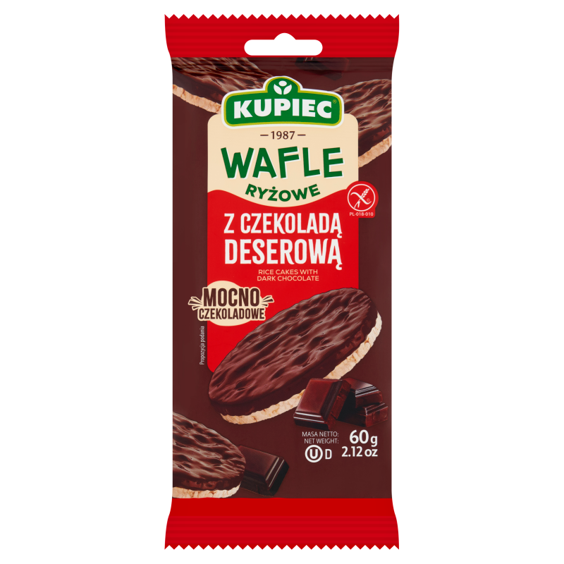 Kupiec Wafle ryżowe w deserowej czekoladzie
