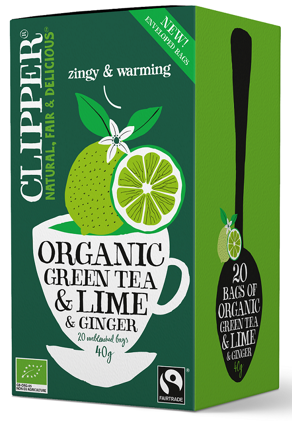 Clipper (herbaty) HERBATA ZIELONA Z LIMONKĄ I IMBIREM FAIR TRADE BIO