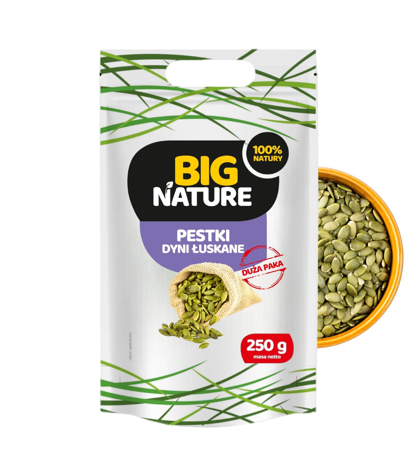 Big Nature Pestki dyni łuskane 250 g - żywność