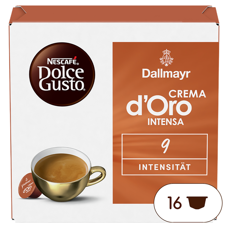 Kapsułki NESCAFÉ® Dolce Gusto® Dallmayr Crema d'Oro Intensa 16 sztuk