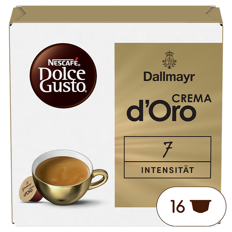 Kapsułki NESCAFÉ® Dolce Gusto® Dallmayr Crema d'Oro 16 sztuk