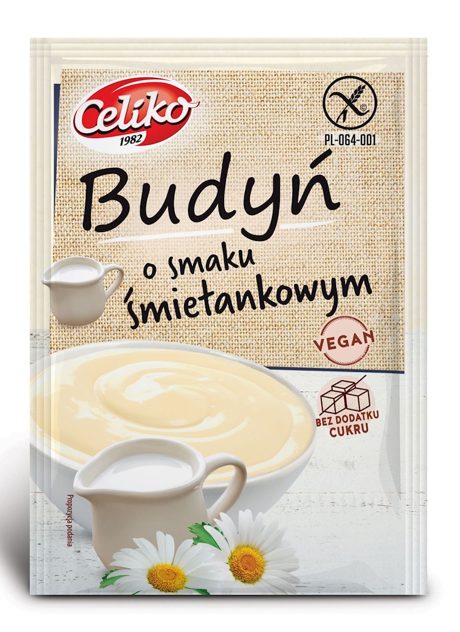 Celiko Budyń o smaku ŚMIETANKOWYM w proszku 45g