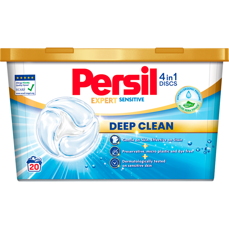 PERSIL Kapsułki do prania tkanin białych Deep Clean Sensitive 20 szt.